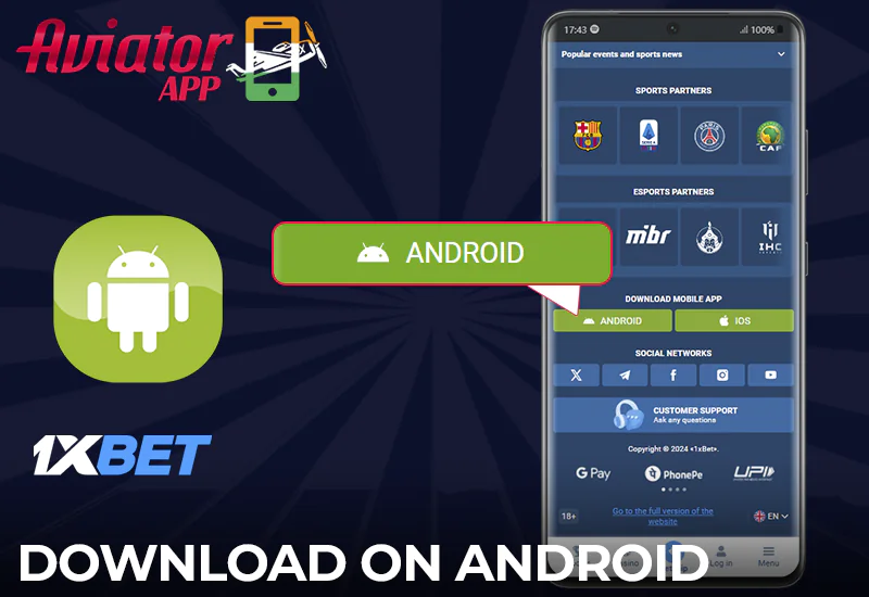 How to download the 1xbet Aviator app for Android