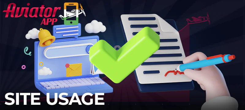 Use of the Aviator-apps website